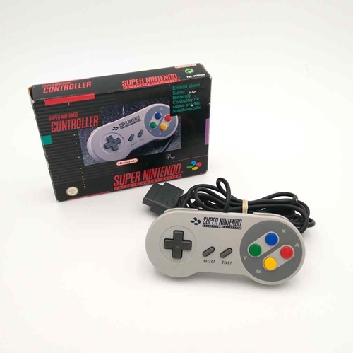 Super Nintendo Tilbehør - Super Nintendo Controller i æske (B Grade) (Genbrug)